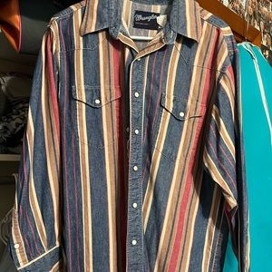 wrangler vintage retro pearl snap